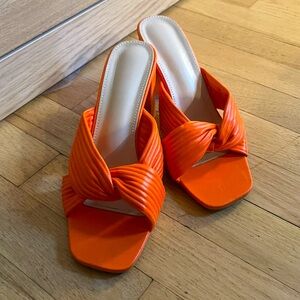 Bright Orange 🧡 Slip On Heel